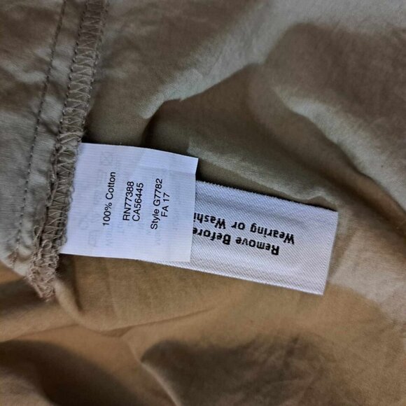 Madewell Khaki Cold-Shoulder‎ Ruffle Dress in Khaki Size 6 Womens - Picture 12 of 13